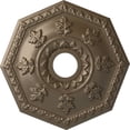thumbnail image 1 of Ekena Millwork 18"OD x 3 1/2"ID x 1 1/2"P Nottingham Ceiling Medallion (Fits Canopies up to 4 5/8"), Hand-Painted Warm Silver, 1 of 5