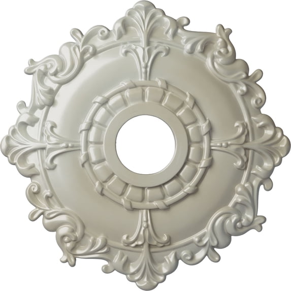 Ekena Millwork 18"OD x 3 1/2"ID x 1 1/2"P Riley Ceiling Medallion (Fits Canopies up to 4 5/8"), Hand-Painted Flash Blue
