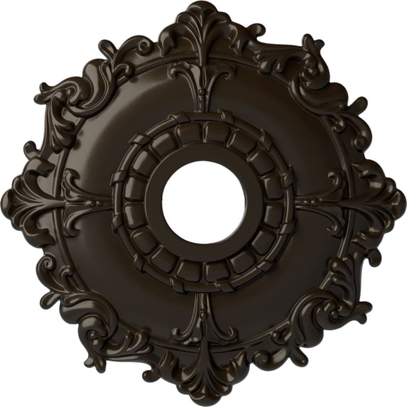 Ekena Millwork 18"OD x 3 1/2"ID x 1 1/2"P Riley Ceiling Medallion (Fits Canopies up to 4 5/8"), Hand-Painted Stone Hearth