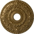 thumbnail image 1 of Ekena Millwork 18"OD x 3 1/2"ID x 1 1/2"P Rose Ceiling Medallion (Fits Canopies up to 7 1/4"), Hand-Painted Pale Gold, 1 of 6