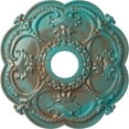 thumbnail image 1 of Ekena Millwork 18"OD x 3 1/2"ID x 1 1/2"P Rotherham Ceiling Medallion (Fits Canopies up to 3 1/2"), Hand-Painted Copper Green Patina, 1 of 6