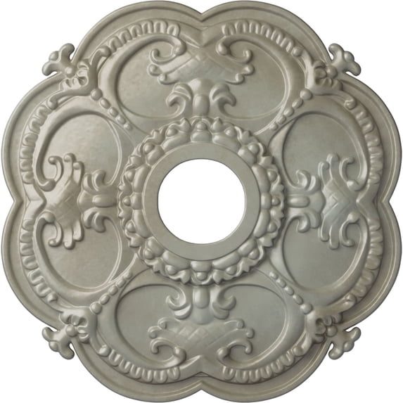 Ekena Millwork 18"OD x 3 1/2"ID x 1 1/2"P Rotherham Ceiling Medallion (Fits Canopies up to 3 1/2"), Hand-Painted Flash Gold