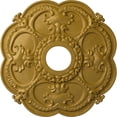 thumbnail image 1 of Ekena Millwork 18"OD x 3 1/2"ID x 1 1/2"P Rotherham Ceiling Medallion (Fits Canopies up to 3 1/2"), Hand-Painted Pharaohs Gold, 1 of 6