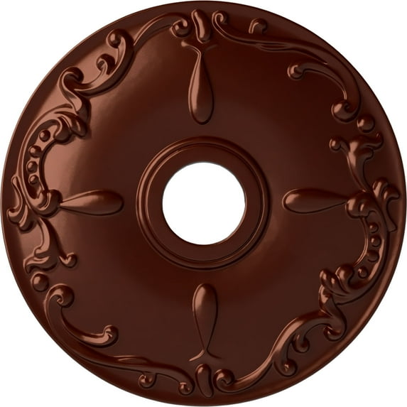 Ekena Millwork 18"OD x 3 1/2"ID x 1 1/4"P Kent Ceiling Medallion (Fits Canopies up to 5"), Hand-Painted Antique Copper