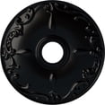 thumbnail image 1 of Ekena Millwork 18"OD x 3 1/2"ID x 1 1/4"P Kent Ceiling Medallion (Fits Canopies up to 5"), Hand-Painted Jet Black, 1 of 5