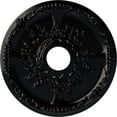thumbnail image 1 of Ekena Millwork 18"OD x 3 1/2"ID x 1 3/8"P Antioch Ceiling Medallion (Fits Canopies up to 3 1/2"), Hand-Painted Black Pearl, 1 of 5