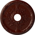 thumbnail image 1 of Ekena Millwork 18"OD x 3 1/2"ID x 1 3/8"P Antioch Ceiling Medallion (Fits Canopies up to 3 1/2"), Hand-Painted Brushed Mahogany, 1 of 5