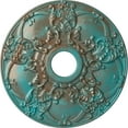 thumbnail image 1 of Ekena Millwork 18"OD x 3 1/2"ID x 1 3/8"P Norwich Ceiling Medallion (Fits Canopies up to 4 1/2"), Hand-Painted Copper Green Patina, 1 of 6
