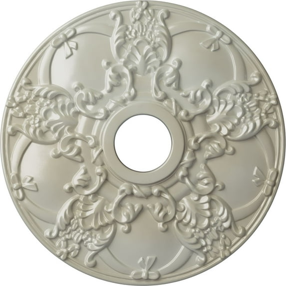 Ekena Millwork 18"OD x 3 1/2"ID x 1 3/8"P Norwich Ceiling Medallion (Fits Canopies up to 4 1/2"), Hand-Painted Flash Blue