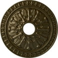 thumbnail image 1 of Ekena Millwork 18"OD x 3 1/2"ID x 1 3/8"P Warsaw Ceiling Medallion (Fits Canopies up to 3 1/2"), Hand-Painted Brass, 1 of 6