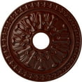 thumbnail image 1 of Ekena Millwork 18"OD x 3 1/2"ID x 1 3/8"P Warsaw Ceiling Medallion (Fits Canopies up to 3 1/2"), Hand-Painted Brushed Mahogany, 1 of 6