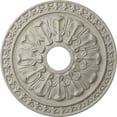 thumbnail image 1 of Ekena Millwork 18"OD x 3 1/2"ID x 1 3/8"P Warsaw Ceiling Medallion (Fits Canopies up to 3 1/2"), Hand-Painted Pot of Cream Crackle, 1 of 6