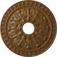 thumbnail image 1 of Ekena Millwork 18"OD x 3 1/2"ID x 1 3/8"P Warsaw Ceiling Medallion (Fits Canopies up to 3 1/2"), Hand-Painted Smokey Topaz Crackle, 1 of 6