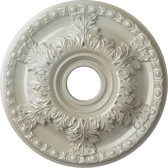 Ekena Millwork 18"OD x 3 1/2"ID x 2 1/2"P Granada Ceiling Medallion (Fits Canopies up to 6 5/8"), Hand-Painted Flash Blue