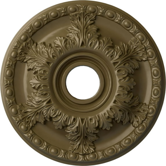 Ekena Millwork 18"OD x 3 1/2"ID x 2 1/2"P Granada Ceiling Medallion (Fits Canopies up to 6 5/8"), Hand-Painted Mississippi Mud