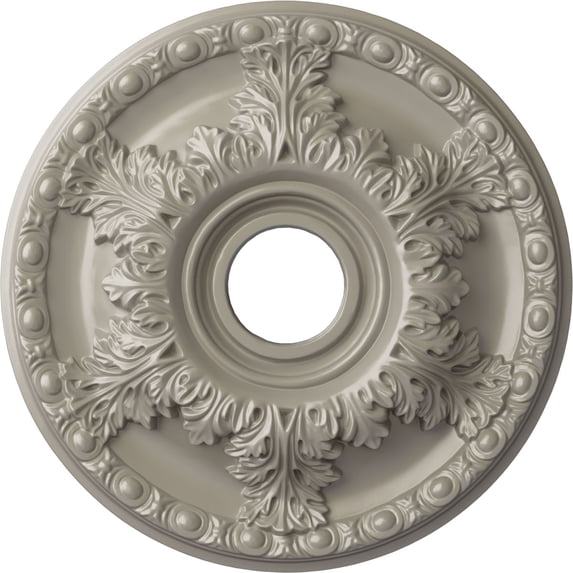 Ekena Millwork 18"OD x 3 1/2"ID x 2 1/2"P Granada Ceiling Medallion (Fits Canopies up to 6 5/8"), Hand-Painted Pearl White