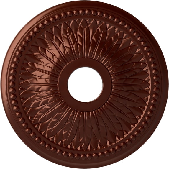 Ekena Millwork 18"OD x 3 3/4"ID x 1 1/2"P Bailey Ceiling Medallion (Fits Canopies up to 5 3/4"), Hand-Painted Antique Copper