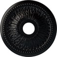 thumbnail image 1 of Ekena Millwork 18"OD x 3 3/4"ID x 1 1/2"P Bailey Ceiling Medallion (Fits Canopies up to 5 3/4"), Hand-Painted Jet Black, 1 of 6