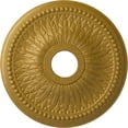 thumbnail image 1 of Ekena Millwork 18"OD x 3 3/4"ID x 1 1/2"P Bailey Ceiling Medallion (Fits Canopies up to 5 3/4"), Hand-Painted Pharaohs Gold, 1 of 6