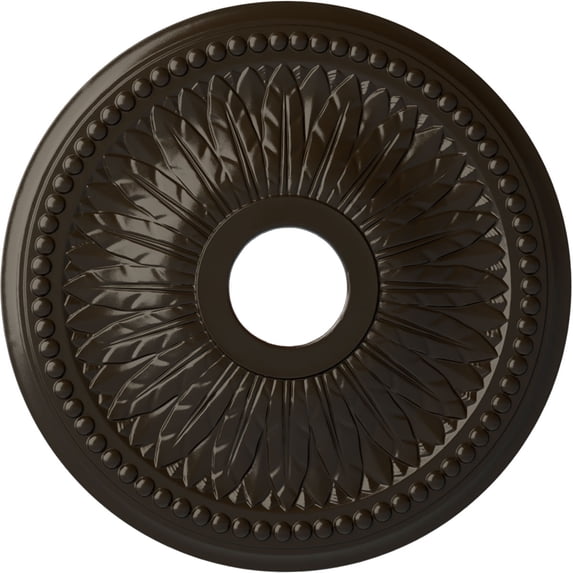 Ekena Millwork 18"OD x 3 3/4"ID x 1 1/2"P Bailey Ceiling Medallion (Fits Canopies up to 5 3/4"), Hand-Painted Stone Hearth