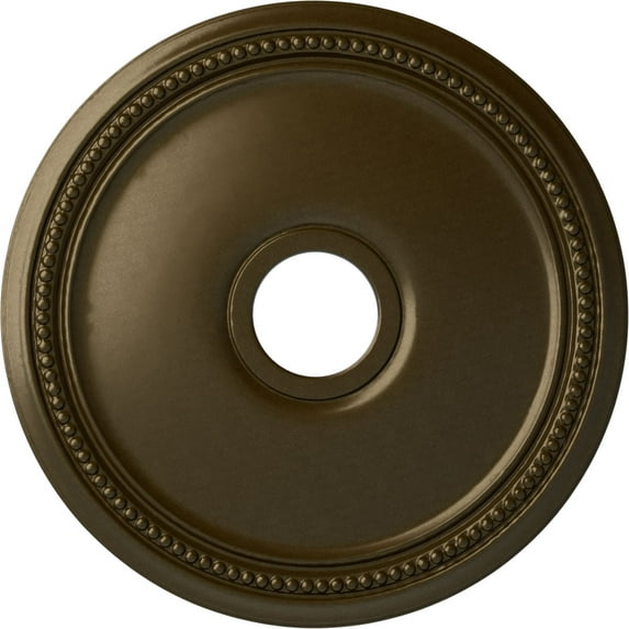 Ekena Millwork 18"OD x 3 5/8"ID x 1 1/8"P Diane Ceiling Medallion (Fits Canopies up to 5 3/8"), Hand-Painted Brass