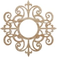 thumbnail image 1 of Ekena Millwork 18"OD x 5 7/8"ID x 1/4"T Dijon Wood Fretwork Pierced Ceiling Medallion, Red Oak, 1 of 3