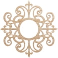 thumbnail image 1 of Ekena Millwork 18"OD x 5 7/8"ID x 3/8"T Dijon Wood Fretwork Pierced Ceiling Medallion, Alder, 1 of 3