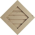 thumbnail image 1 of Ekena Millwork 18"W x 18"H Timberthane Knotty Pine Diamond Faux Wood Non-Functional Gable Vent, Primed Tan, 1 of 5