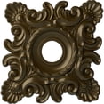 thumbnail image 1 of Ekena Millwork 18"W x 18"H x 3 1/4"ID x 1 1/2"P Crawley Ceiling Medallion (Fits Canopies up to 6 3/4"), Hand-Painted Brass, 1 of 5