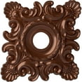 thumbnail image 1 of Ekena Millwork 18"W x 18"H x 3 1/4"ID x 1 1/2"P Crawley Ceiling Medallion (Fits Canopies up to 6 3/4"), Hand-Painted Copper Penny, 1 of 5