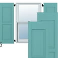 thumbnail image 1 of Ekena Millwork 18"W x 34"H Americraft Two Equal Raised Panel Exterior Real Wood Shutters (Per Pair), Pure Turquoise, 1 of 10