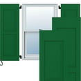 thumbnail image 1 of Ekena Millwork 18"W x 34"H Americraft Two Equal Raised Panel Exterior Real Wood Shutters (Per Pair), Viridian Green, 1 of 10