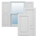 thumbnail image 1 of Ekena Millwork 18"W x 42"H True Fit PVC Two Equal Raised Panel Shutters, White (Per Pair - Hardware Not Included), 1 of 10