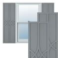 thumbnail image 1 of Ekena Millwork 18"W x 43"H True Fit PVC Cedar Park Fixed Mount Shutters, Ocean Swell (Per Pair - Hardware Not Included), 1 of 9