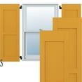 thumbnail image 1 of Ekena Millwork 18"W x 53"H Americraft Two Equal Flat Panel Exterior Real Wood Shutters (Per Pair), Turmeric, 1 of 10