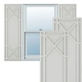thumbnail image 1 of Ekena Millwork 18"W x 56"H True Fit PVC Bungalow Fixed Mount Shutters, Hailstorm Gray (Per Pair - Hardware Not Included), 1 of 9