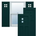 thumbnail image 1 of Ekena Millwork 18"W x 63"H True Fit PVC San Antonio Mission Style Fixed Mount Shutters, Thermal Green (Per Pair - Hardware Not Included), 1 of 9