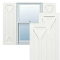 thumbnail image 1 of Ekena Millwork 18"W x 65"H True Fit PVC San Carlos Mission Style Fixed Mount Shutters, Unfinished (Per Pair - Hardware Not Included), 1 of 9