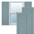 thumbnail image 1 of Ekena Millwork 18"W x 72"H True Fit PVC Single Panel Chevron Modern Style Fixed Mount Shutters, Peaceful Blue (Per Pair - Hardware Not Included), 1 of 9