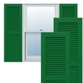 thumbnail image 1 of Ekena Millwork 18"W x 72"H True Fit PVC Two Equal Louver Shutters, Viridian Green (Per Pair - Hardware Not Included), 1 of 11