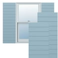 thumbnail image 1 of Ekena Millwork 18"W x 78"H True Fit PVC Horizontal Slat Modern Style Fixed Mount Shutters, Peaceful Blue (Per Pair - Hardware Not Included), 1 of 9