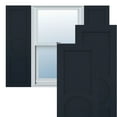 thumbnail image 1 of Ekena Millwork 18"W x 80"H True Fit PVC Center Circle Arts & Crafts Fixed Mount Shutters, Starless Night Blue (Per Pair - Hardware Not Included), 1 of 7