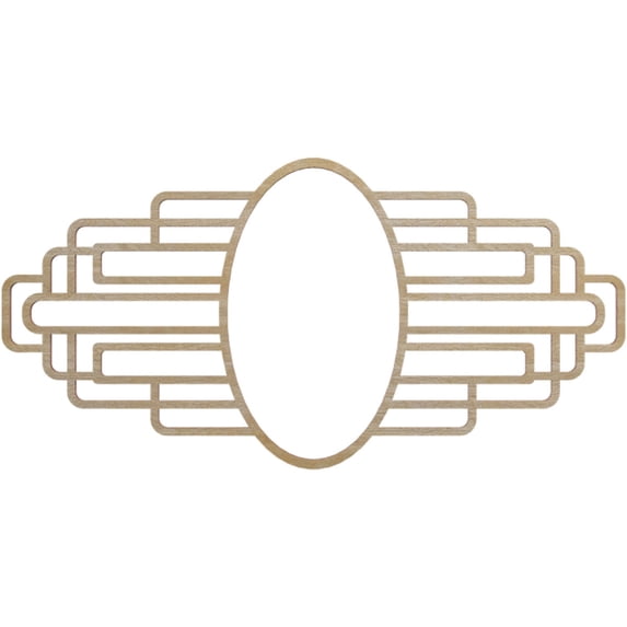Ekena Millwork 18"W x 9"H x 5"IW x 8 1/2"IH x 1/4"T Elizabeth Wood Fretwork Pierced Ceiling Medallion, Birch