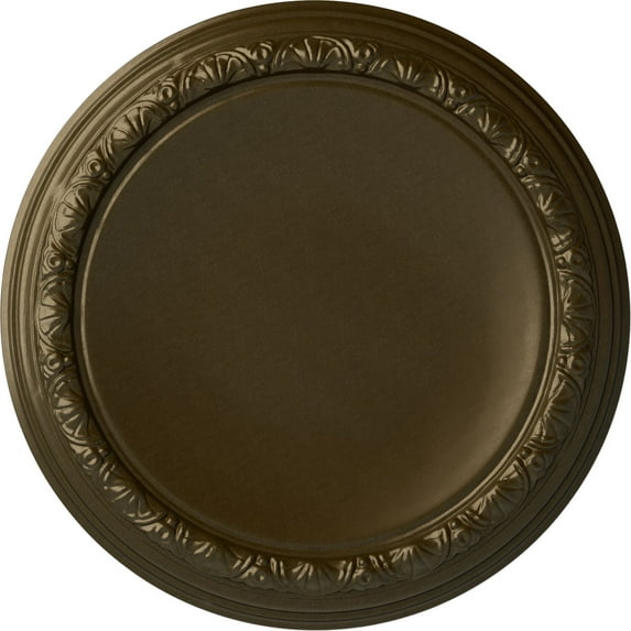 Ekena Millwork 19 1/2"OD x 1 3/4"P Carlsbad Ceiling Medallion (Fits Canopies up to 14 1/4"), Hand-Painted Brass