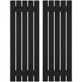 thumbnail image 1 of Ekena Millwork 19 1/2"W x 33"H Americraft Five Board (2 Batten) Exterior Real Wood Spaced Board-n-Batten Shutters (Per Pair), Black, 1 of 10