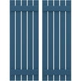 thumbnail image 1 of Ekena Millwork 19 1/2"W x 41"H Americraft Five Board (2 Batten) Exterior Real Wood Spaced Board-n-Batten Shutters (Per Pair), Sojourn Blue, 1 of 10