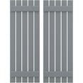 thumbnail image 1 of Ekena Millwork 19 1/2"W x 47"H Americraft Five Board (2 Batten) Exterior Real Wood Spaced Board-n-Batten Shutters (Per Pair), Ocean Swell, 1 of 10