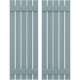 thumbnail image 1 of Ekena Millwork 19 1/2"W x 60"H Americraft Five Board (2 Batten) Exterior Real Wood Spaced Board-n-Batten Shutters (Per Pair), Peaceful Blue, 1 of 10