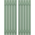 thumbnail image 1 of Ekena Millwork 19 1/2"W x 60"H Americraft Five Board (2 Batten) Exterior Real Wood Spaced Board-n-Batten Shutters (Per Pair), Track Green, 1 of 10