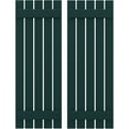 thumbnail image 1 of Ekena Millwork 19 1/2"W x 61"H Americraft Five Board (2 Batten) Exterior Real Wood Spaced Board-n-Batten Shutters (Per Pair), Thermal Green, 1 of 10
